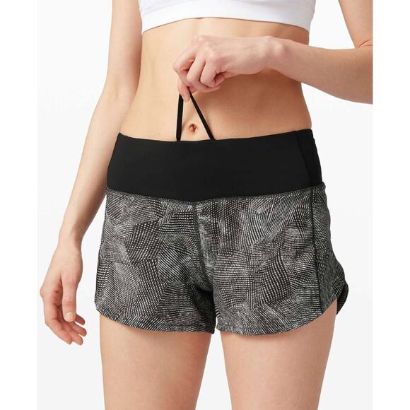 Lululemon Speed Up Short Long Updated Fit Velocity Mesh Island Mist Black 10 - Picture 4 of 8